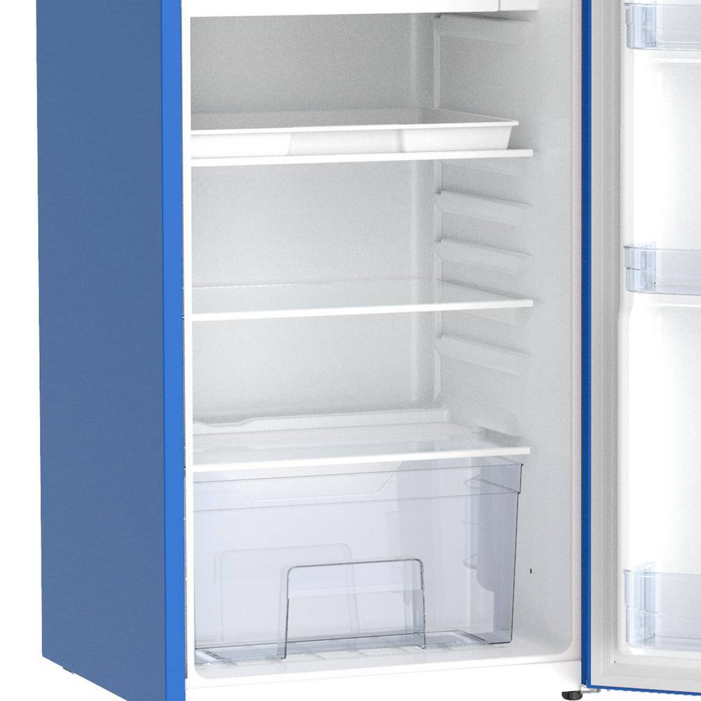 Robin's Egg Blue Compact Retro Mini Fridge with Glass Shelves