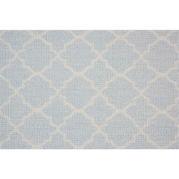 Natural Harmony Verandah soft Blue Custom Area Rug with Pad