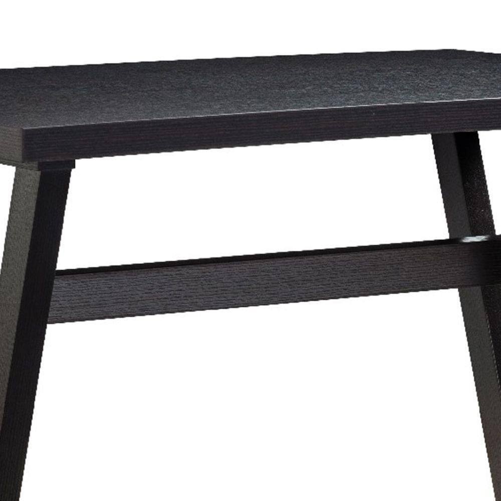 Ethan Classic Red Cocoa Black Wood Extendable Dining Table