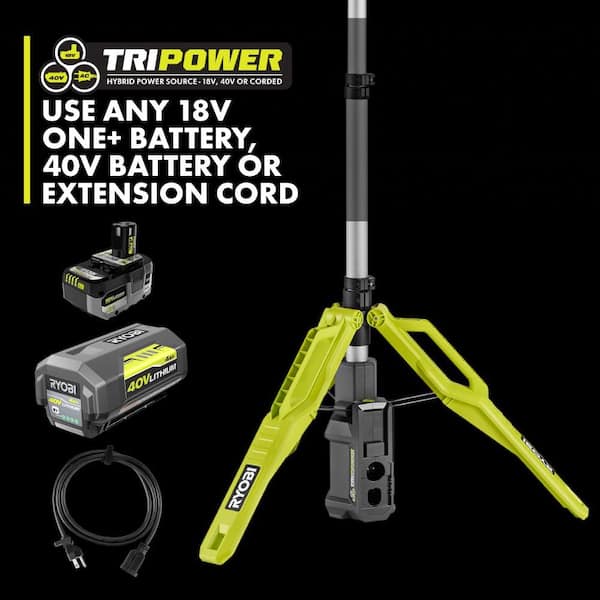 RYOBI Hybrid Tri-Power Tripod Light (Tool Only) PCL691B - The Home