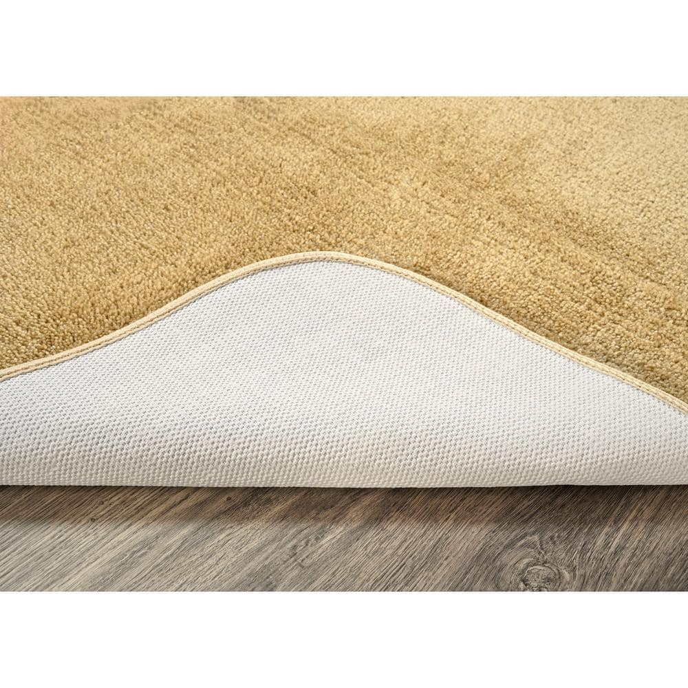 Beige Nylon Traditional 3-Piece Washable Bath Rug Set