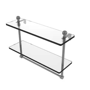 Allied Brass Foxtrot Collection 22 in. Two Tiered Glass Shelf with 