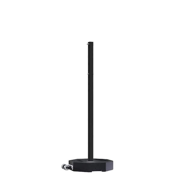 30 lbs. 60 in. Black Portable Post Rubber Base Sign Stand