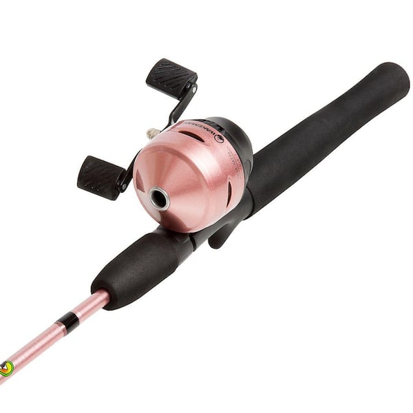 Red 5 ft. 6 in. Fiberglass Fishing Rod, Reel Combo Portable 2-Piece Pole  w/Spincast Reel for Beginners, Kids and Adults 758285EOE - The Home Depot