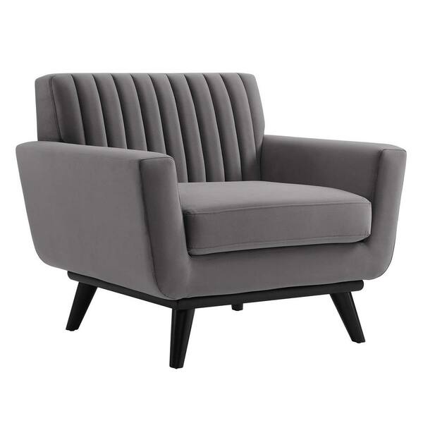 Black Modway Engage Leather Armchair