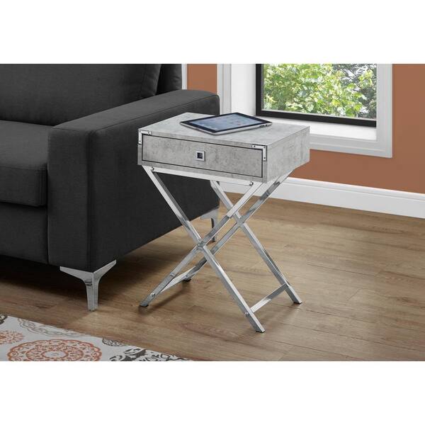 Unbranded Grey End Table with a Drawer