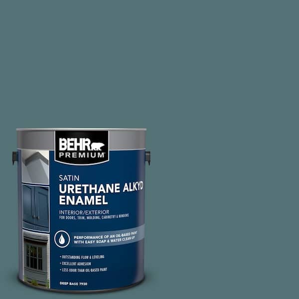 BEHR PREMIUM 1 gal. Home Decorators Collection #HDC-CL-22 Sophisticated Teal Urethane Alkyd Satin Enamel Interior/Exterior Paint