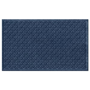 Waterhog Cordova 34 in. x 52 in. PET Polyester Indoor Outdoor Mat Navy