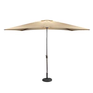 8.5 ft. Outdoor Market Patio Umbrella with Hand Crank in Dark Beige