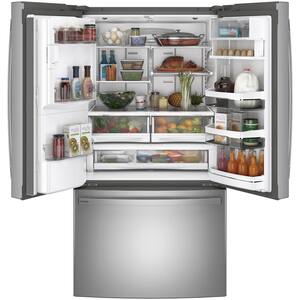 Profile 27.7 cu. ft. Smart French Door Refrigerator with Kuerig K-Cup in Fingerprint Resistant Stainless Steel