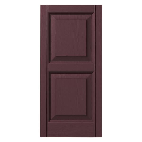 Ply Gem 12 In X 28 In Raised Panel Polypropylene Shutters Pair In   Vineyard Red Ply Gem Raised Panel Shutters Vinrp1227 Sk 64 600 