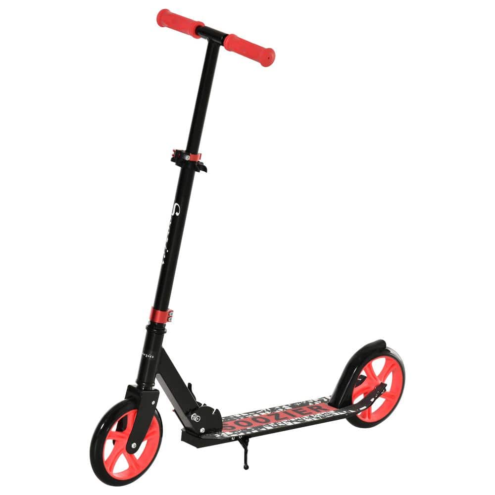 Forfølgelse regiment imod Soozier 37.25 in. Folding Kick Scooter for 12-Years and Up for Adults and  Teens, Push Scooter with Height Adjustable Handlebar 371-037RD - The Home  Depot