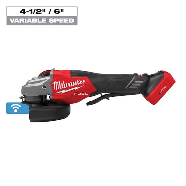 M18 FUEL ONE-KEY 18V Lithium-Ion Brushless Cordless 4-1/2 in./6 in. Variable Speed Braking Grinder w/Paddle Switch
