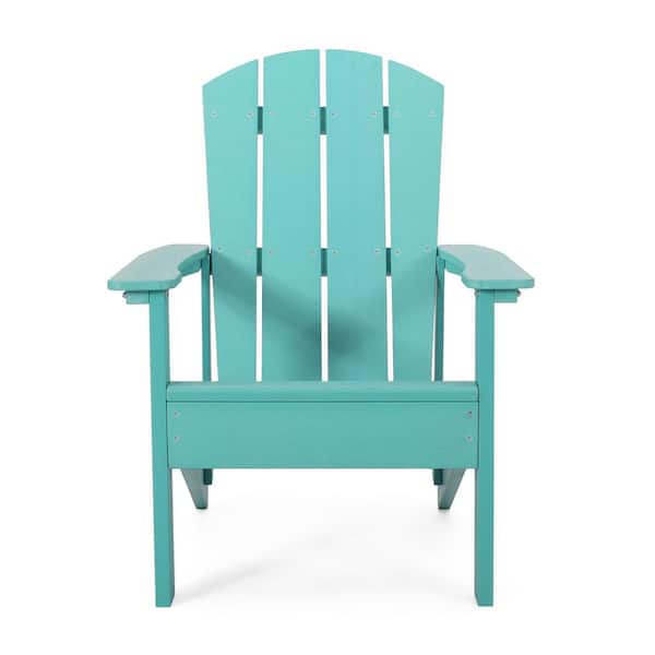 Tatayosi 27 in. W x 33 in. D x 35.75 in. H Teal Outdoor Patio Lounge Chair Faux Wood Adirondack Chair
