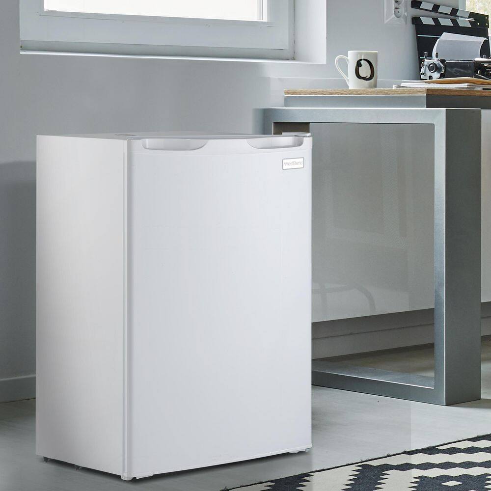 Compact White Energy Star Mini Fridge with Adjustable Shelves