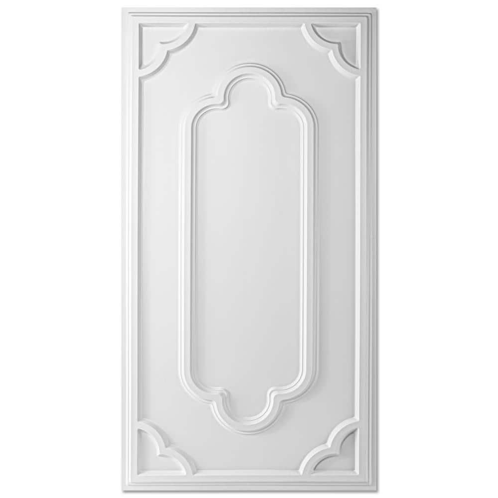 Art3dwallpanels White 2 ft. x 4 ft. Decorative PVC LayIn/Drop In Ceiling Tile (96 sq.ft./case