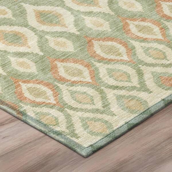 Chantille Machine Washable Indoor/Outdoor Abstract ACN3122 Aloe 3 ft. x 5 ft. Area Rug