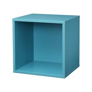 CLIC 14.8 in. x 14.8 in. x 12.8 in. Turquoise MDF Floating Decorative Wall Shelf with Brackets