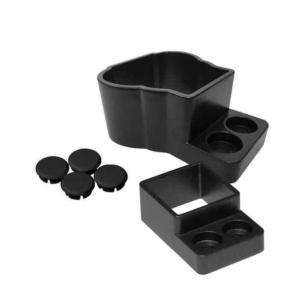 Straight Wall Mount Attach Kit in Black