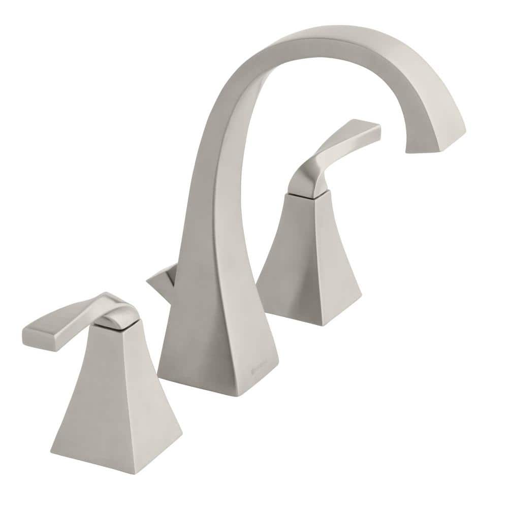 Leary Curve 8 in. Widespread Double-Handle High-Arc Bathroom Faucet in Brushed Nickel price history on PriceWatchPro