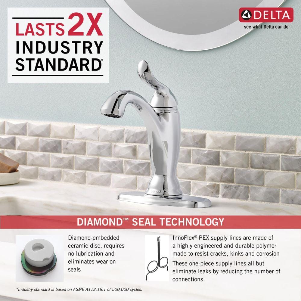 Champagne Bronze Single Hole Bathroom Faucet with Metal Drain