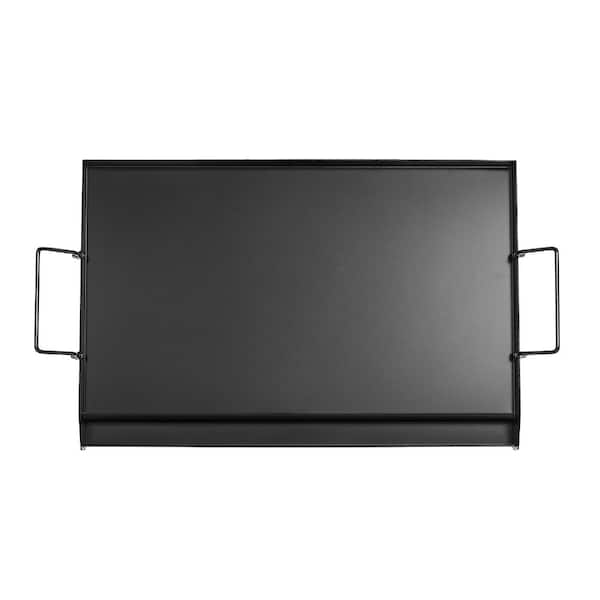 24 x 16 in. Carbon Steel Griddle Plate with Handles for Gas Grill, Flat Top Teppanyaki, Outdoor Cooking