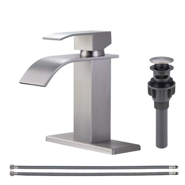 ARCORA Waterfall Single Handle Single Hole Bathroom Faucet with