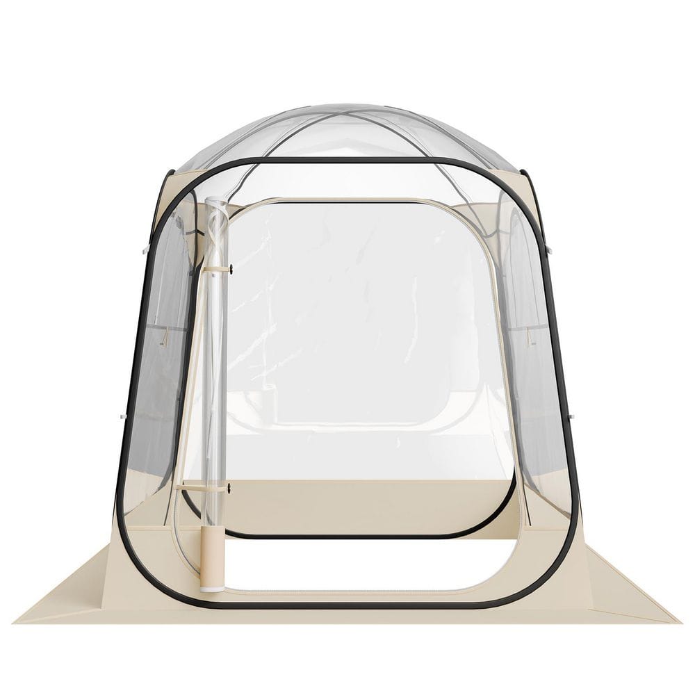 Pop up Sports Tent, 63x63 in. Clear Bubble Tent for 2-4 People, Waterproof Pod with Floor Mat & Top Cover, Garden Igloo price history on PriceWatchPro