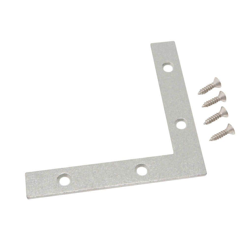 4 in. Galvanized Flat Corner Brace (6-Pack)