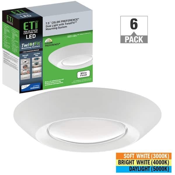 White LED Surface Mount Light (6-Pack) White LED Surface Mount Light (6-Pack)