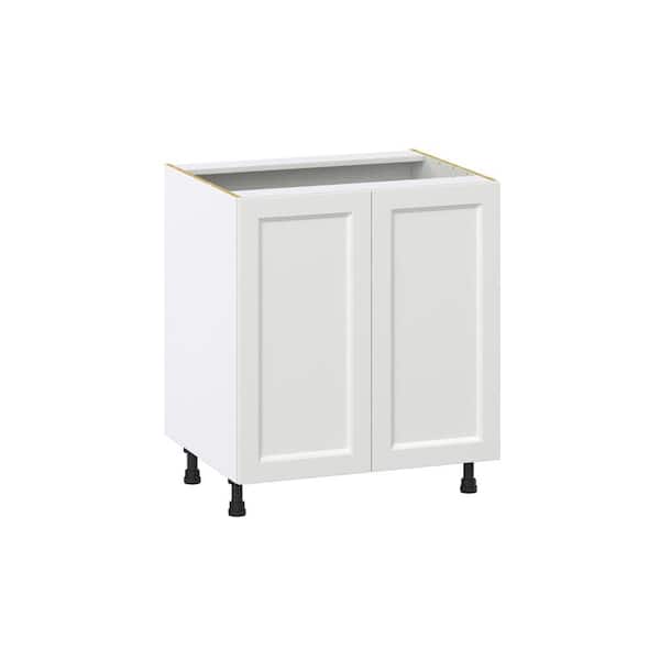 Laramie 30 in. W x 24 in. D x 34.5 in. H Assembled Full Height Doors Base Kitchen Cabinet in Painted Bright White