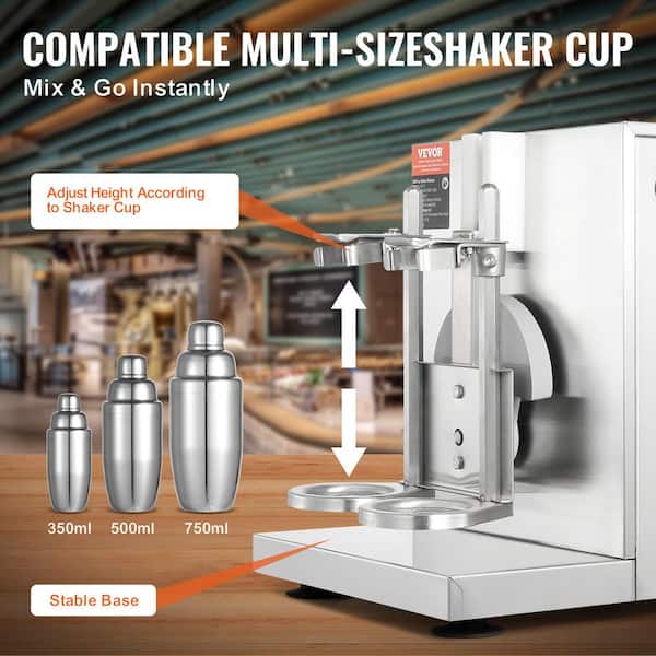 VEVOR 0.85 qt. Silver Milkshake Make Electric Milkshake