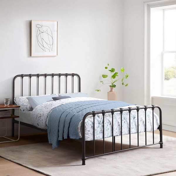 Lazzara Jocelyn Dark Bronze Metal Frame Full Platform Bed 1571DZF