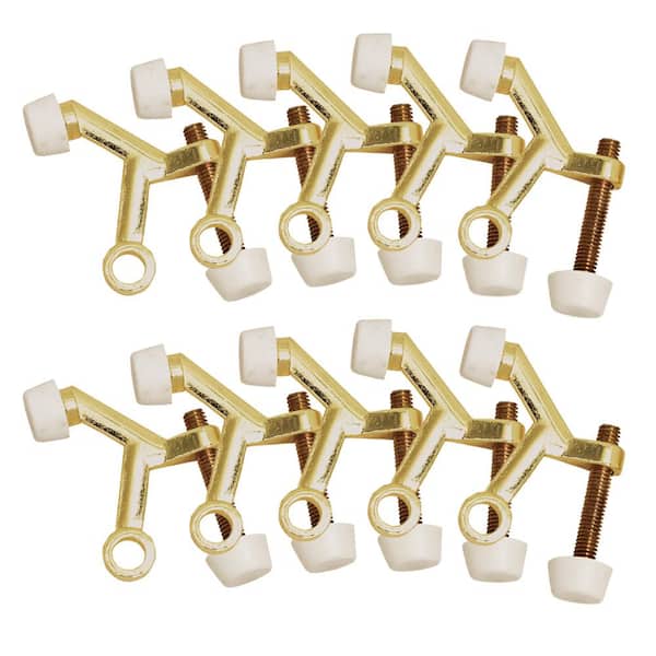 Design House Polished Brass Standard Hinge Pin Door Stop (10-Pack)