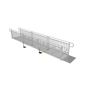 PATHWAY 3G 18 ft. Wheelchair Ramp Kit with Expanded Metal Surface and Vertical Picket Handrails