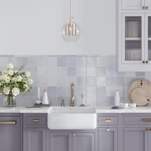 Lavanda Blue 5.2 in. x 5.2 in. Polished Ceramic Subway Tile (10.76 sq. ft./Case)