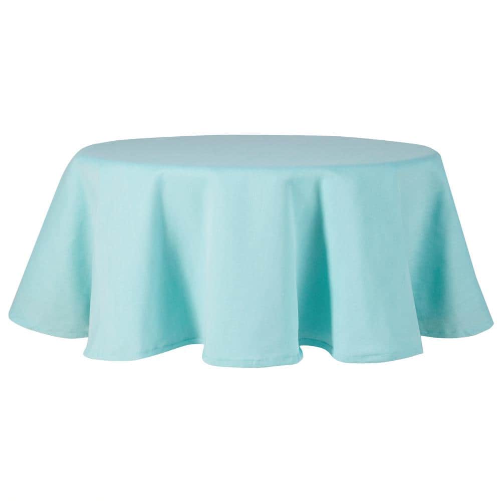 Fiesta Margarita 70 in. W x 70 in. L Turquoise Textured Cotton Tablecloth  TC013871TNFID2 442 The Home Depot