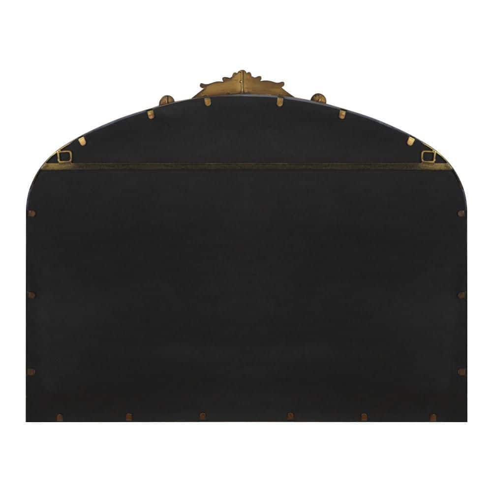 Gold Ornate Rectangular Bathroom Wall Mirror