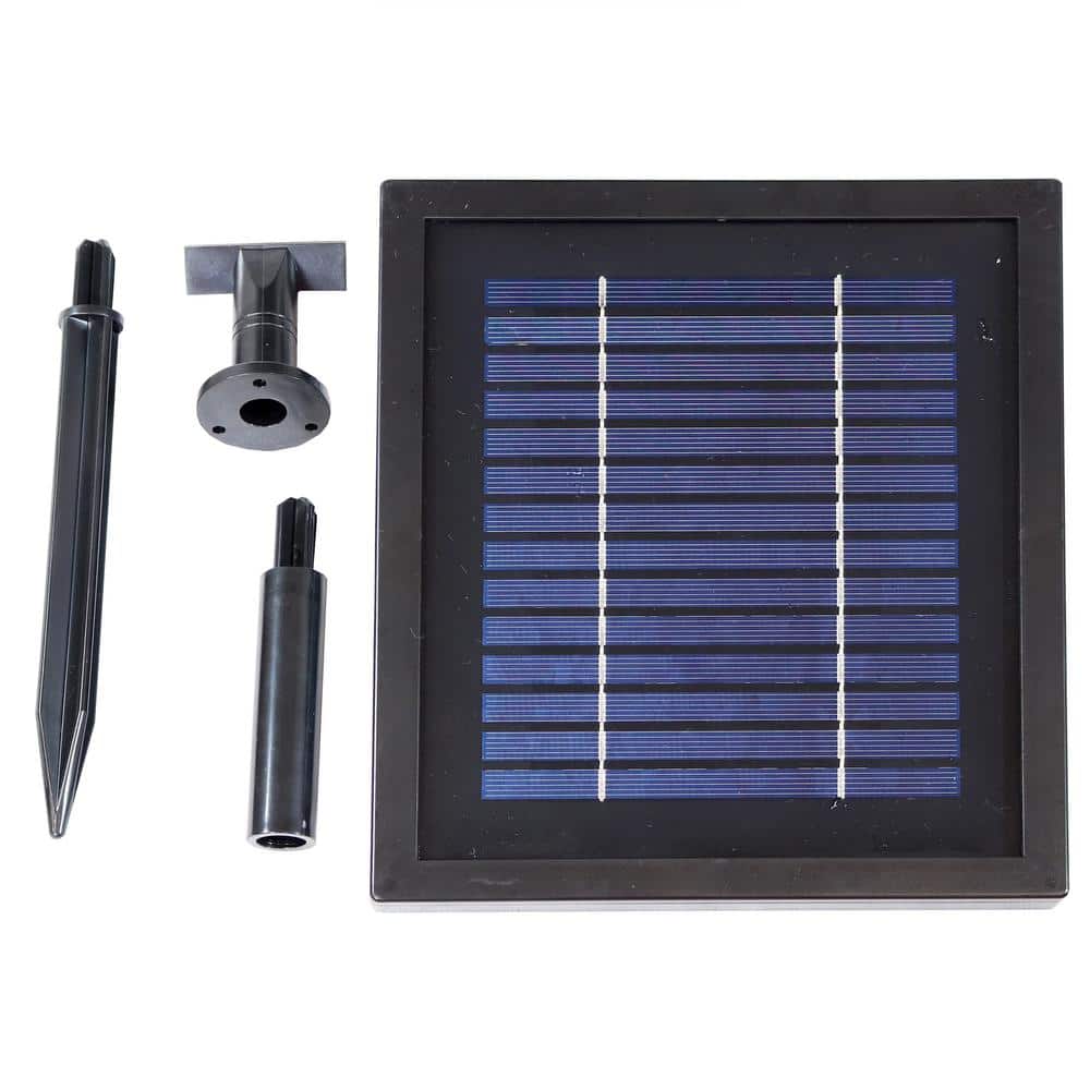 Earth Finish Solar Powered 2-Tier Resin Garden Fountain