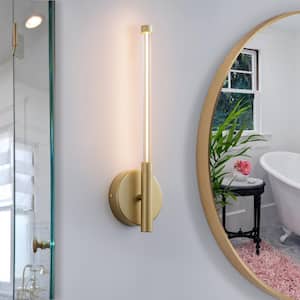 16.93 in. 1 Light Gold LED Wall Sconce