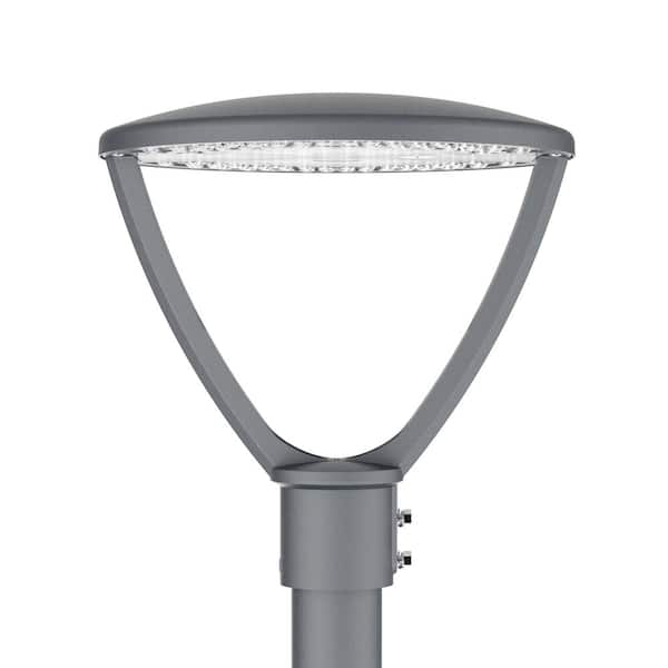Urban 15 in. Grey Die Cast Aluminum 120-Volt-277-Volt Outdoor 50,000hr LED up to 8700-Lumen Post Light