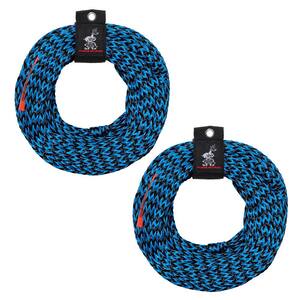 0.5 in. W x 720 in. D x 0.5 in. H 3-Rider Tube Boating Towing Rope (2-Pack)