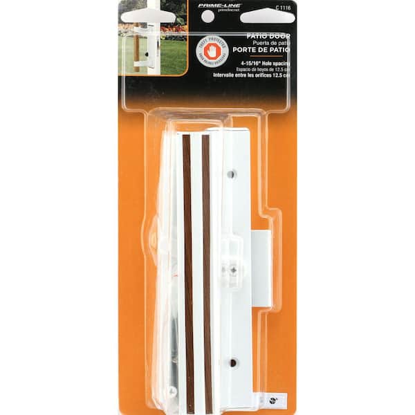 Prime-Line Extruded Aluminum, White, Sliding Patio Door with Clamp