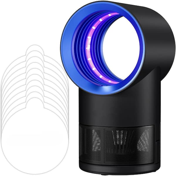 Black Fruit Fly Trap with Suction, Bug Light and 10 Sticky Glue Boards