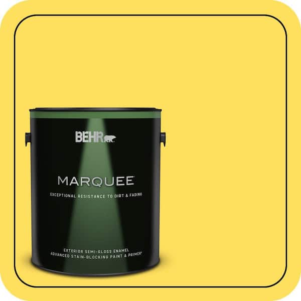 BEHR MARQUEE 1 gal. #380B-5 Neon Light Semi-Gloss Enamel Exterior Paint & Primer