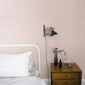 Emporium Collection Pink Metallic Plain Smooth Non-woven Wallpaper Roll