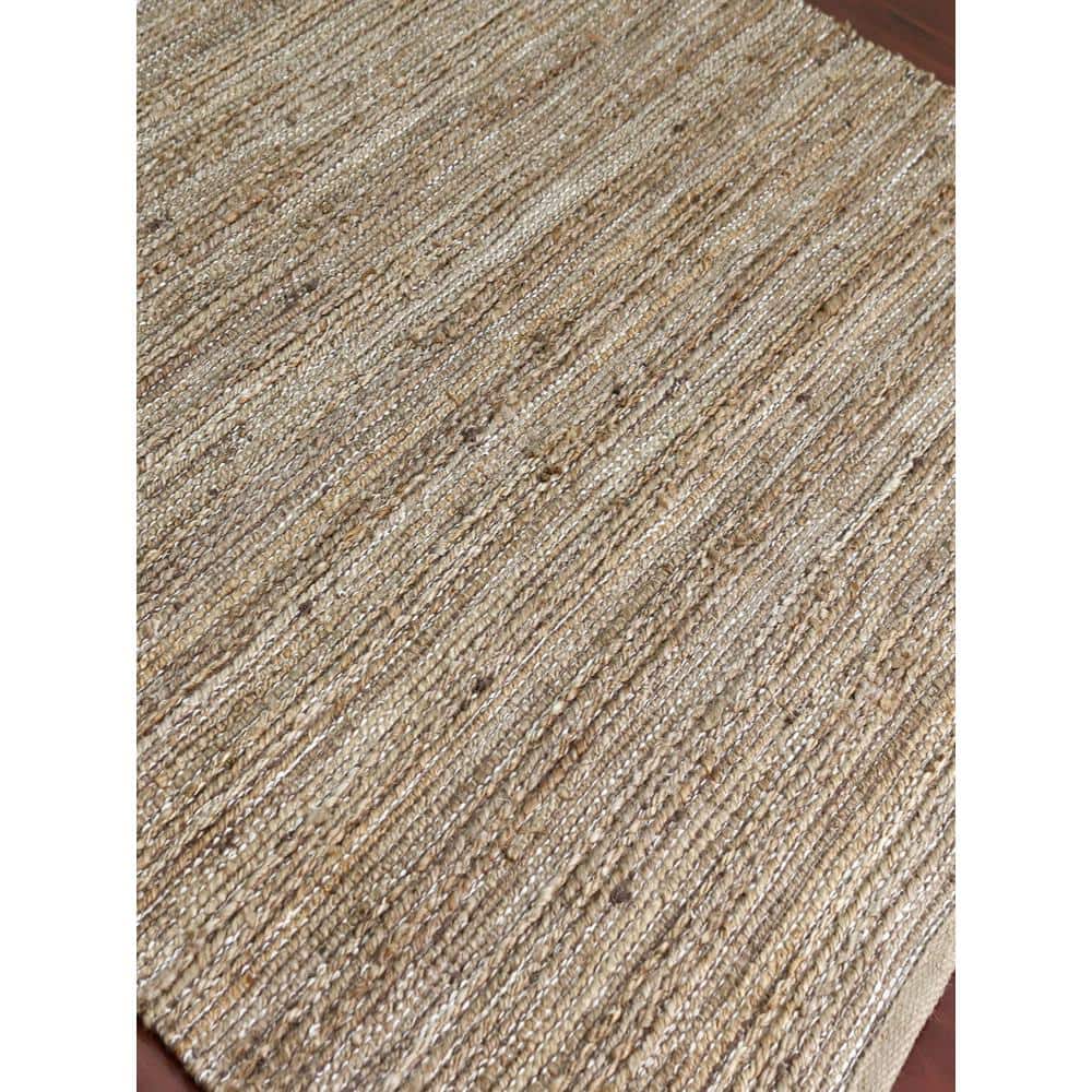 Handwoven Reversible Brown Wool 8' x 10' Area Rug