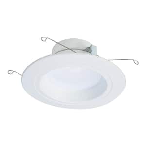 RL56 Series 5/6 in. Daylight White Selectable CCT Integrated LED White Recessed Light with Baffle White Trim 1221 Lumens