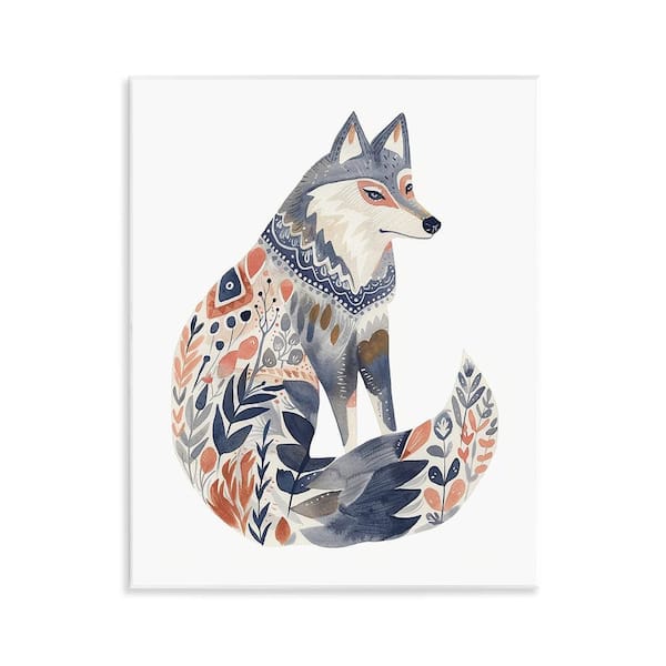 Stupell Industries Scandinavian Style Wolf by LSR Design Studio Unframed Animal Graphic Art Print 14 in. x 11 in.