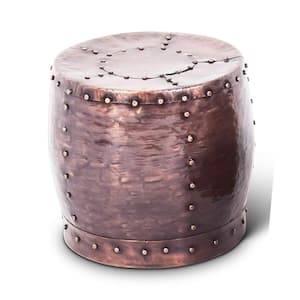 Cooper Antique Copper Round End Table